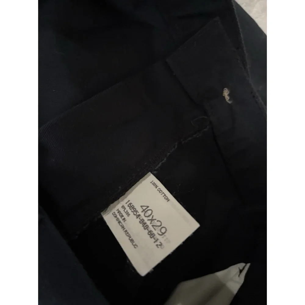 New Haggar Clothing Mens Navy Blue Straight‎ Chino Pants Size 40x29
